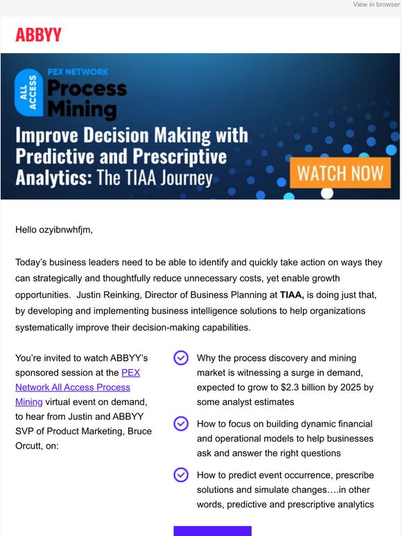 —, you’re invited to hear about TIAA’s process mining journey 🗺️