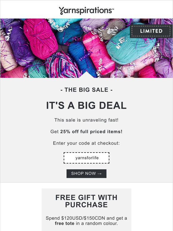 BIG sale alert: 25% off everything!