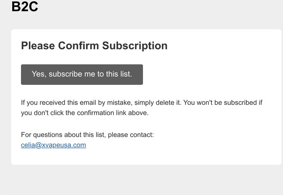 B2C: Please Confirm Subscription