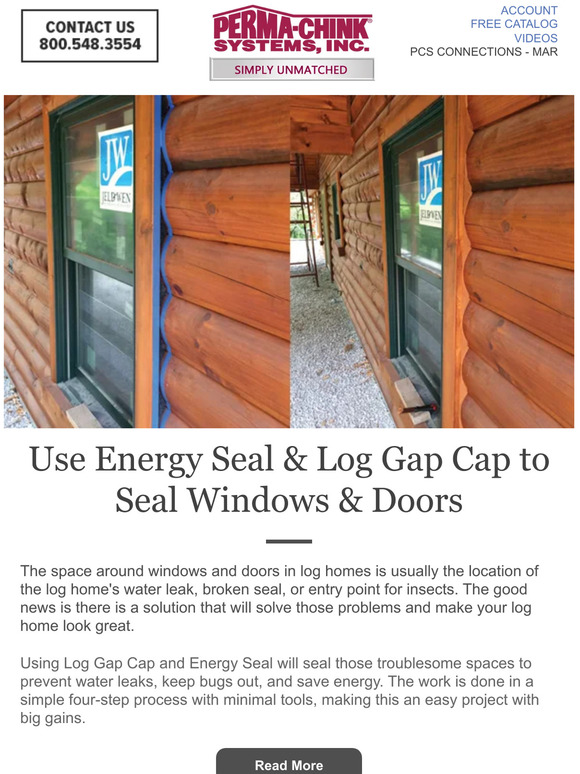 Perma Chink Systems How To Seal Around Doors & Windows Milled