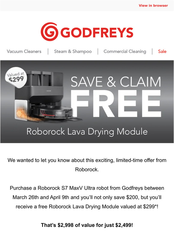 godfreys roborock s7