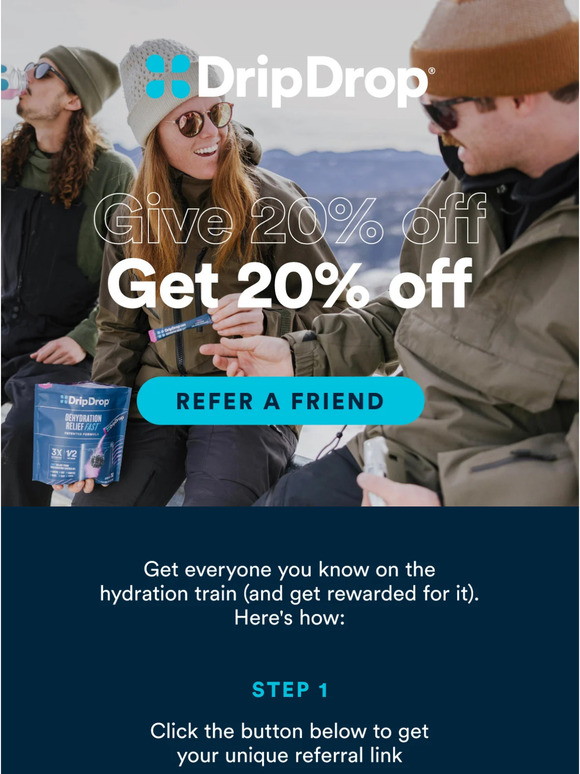 Tell a friend, get 20% off 🙌
