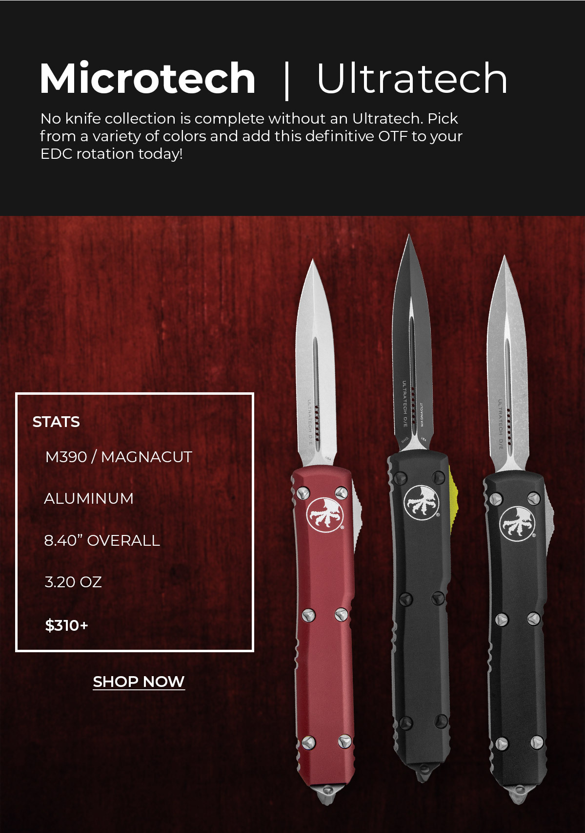 Blade HQ: Microtech Ultratech - Essential OTF! | Milled