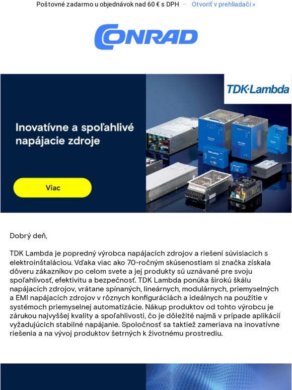Zdroje na DIN lištu, laboratórne a napájacie zdroje
