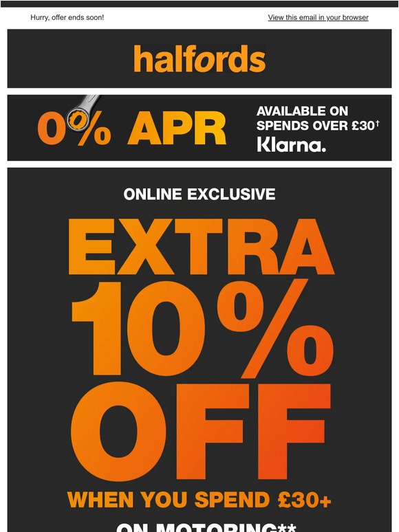 Don't wait, get your EXTRA 10% OFF now