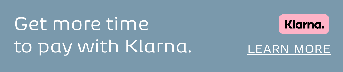 Get more time to pay with Klarna. Learn more.