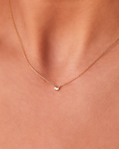 Triple Baguette Necklace