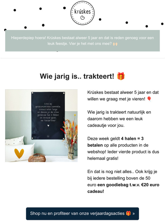 Krúskes is jarig! 🎈