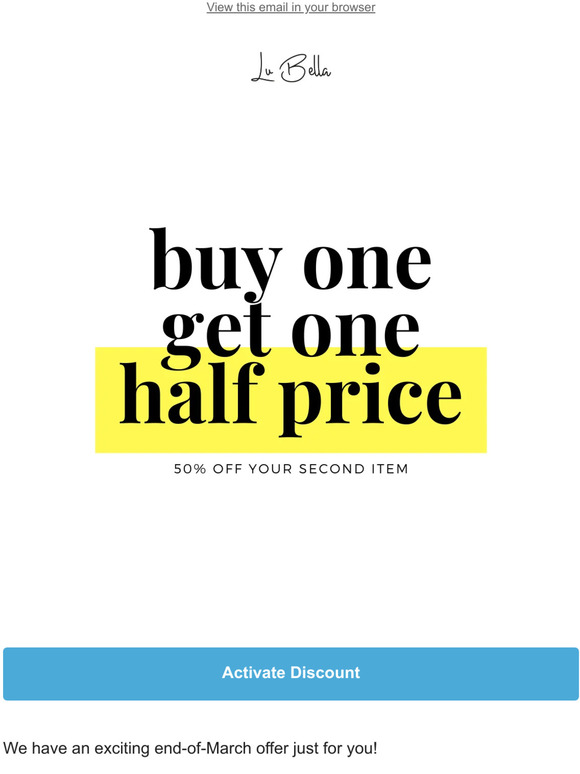 50% off | March Madness Offer