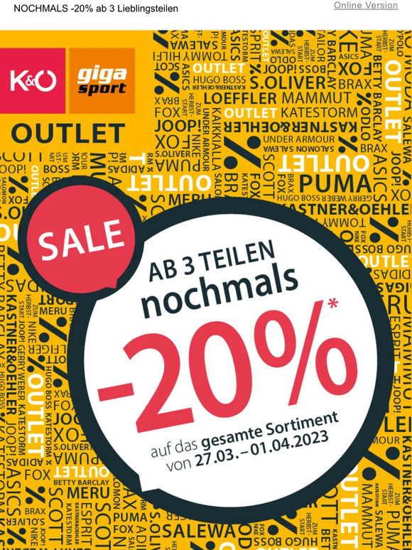 NOCHMALS -20% ab 3 Lieblingsteilen