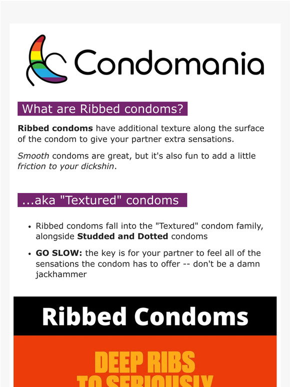 Condomania: what are ribbed condoms? | Milled