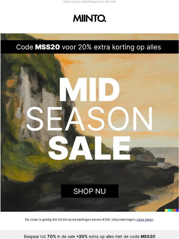 Tarief subtiel actie Miinto NL Email Newsletters: Shop Sales, Discounts, and Coupon Codes