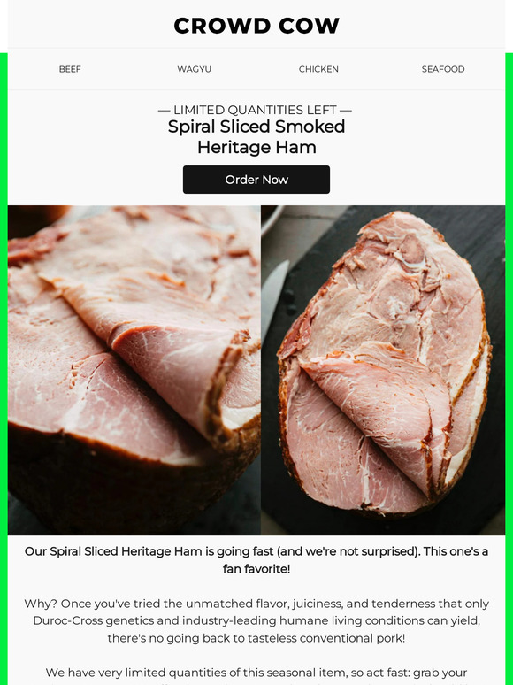 🐷 Limited Quantities: Heritage Hams for Easter!