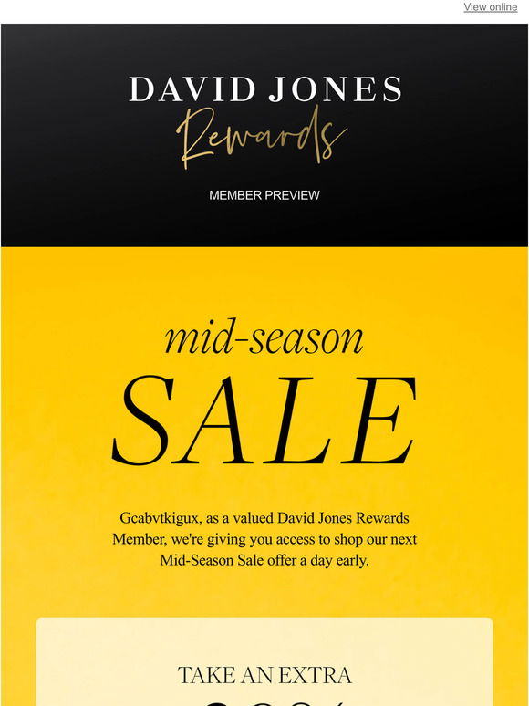 Shop David Jones Online, Sale & New Season
