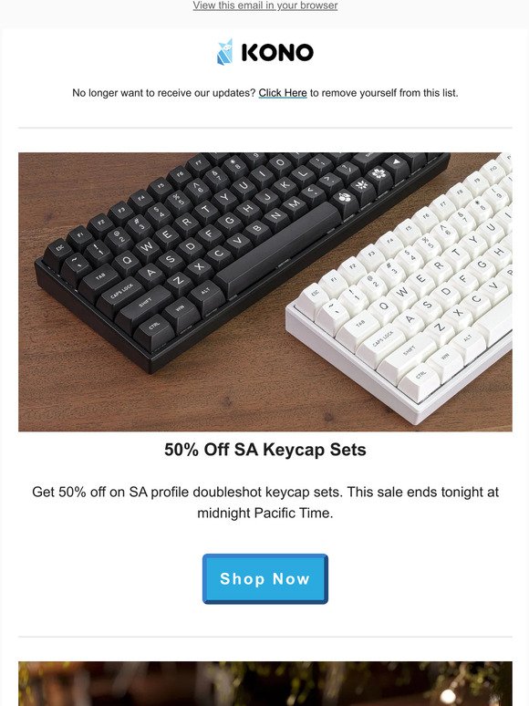 Last Day to Get 50% Off SA Keycap Sets and Get Up To 45% Off on Kono Spring Sales! - Kono Store
