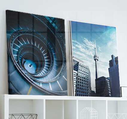 Acrylic and Metal Photo Prints offer durability and high-end quality