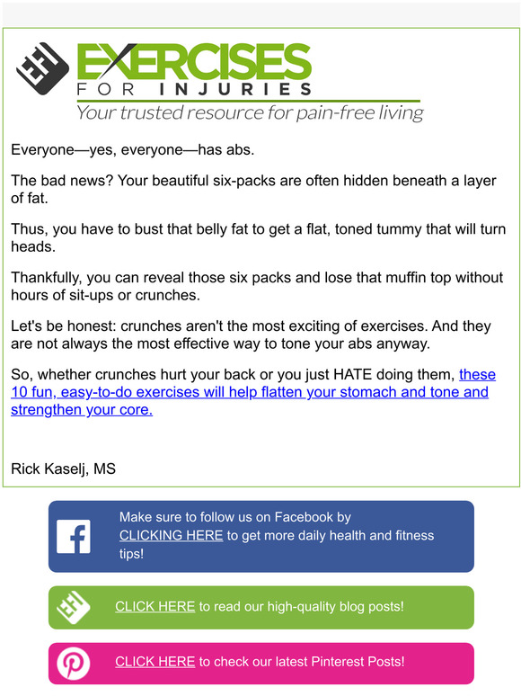 exercisesforinjuries Strengthen your core and tone your tummy without