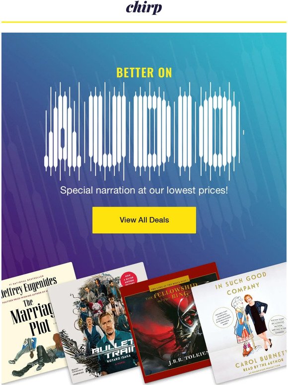 Better on Audio (and all on sale!)