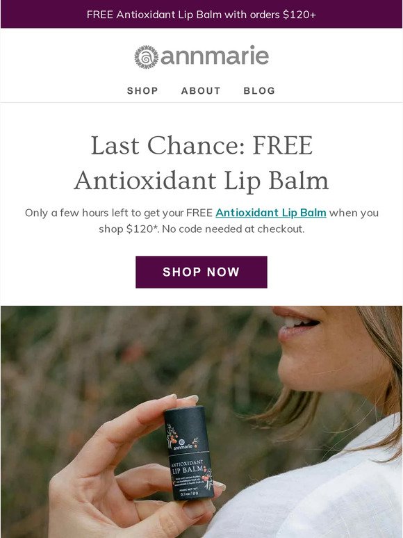 Final hours to get your free lip balm