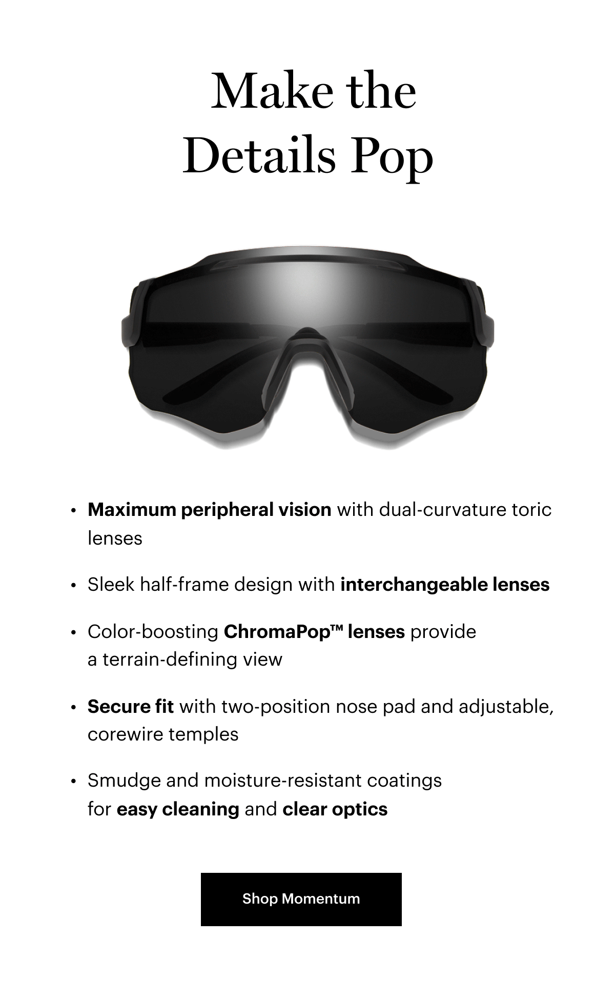 Smith Optics Kick into gear Momentum is here Milled