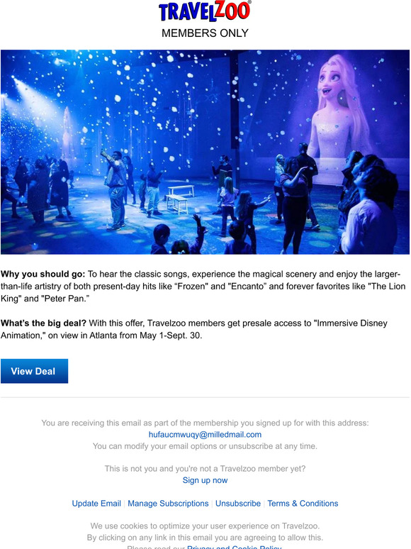 Travelzoo Presale 'Immersive Disney Animation' in Atlanta Milled