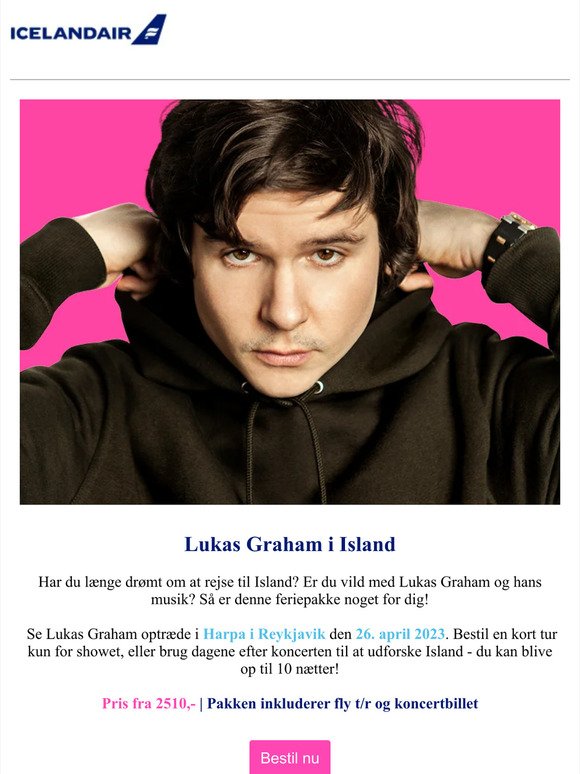 Eksklusiv feriepakke: Lukas Graham og Island i ét hug!