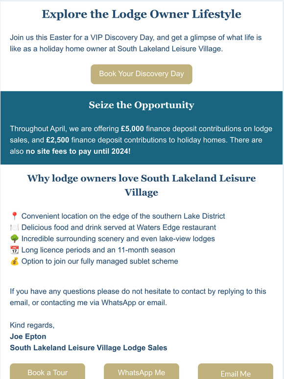 Experience the holiday home lifestyle with a day to remember