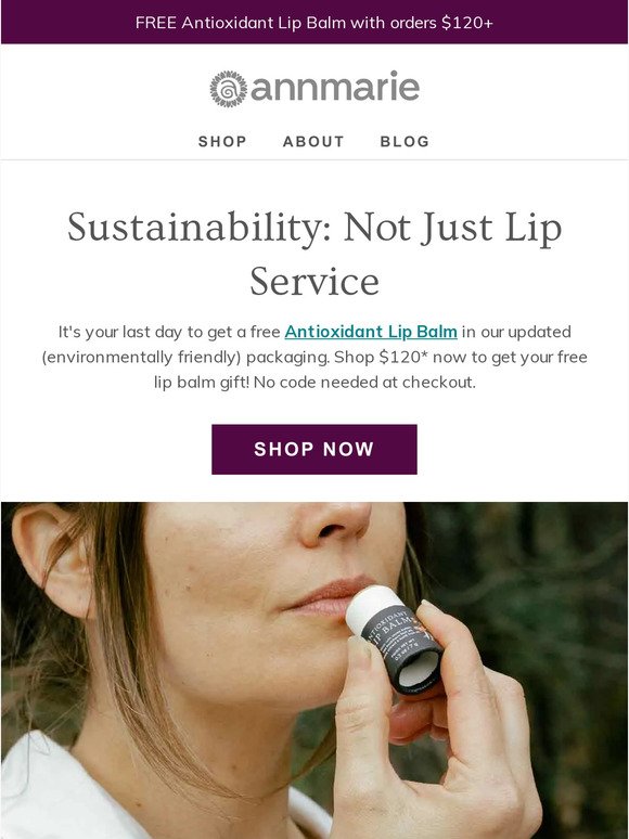 Last day for FREE lip balm