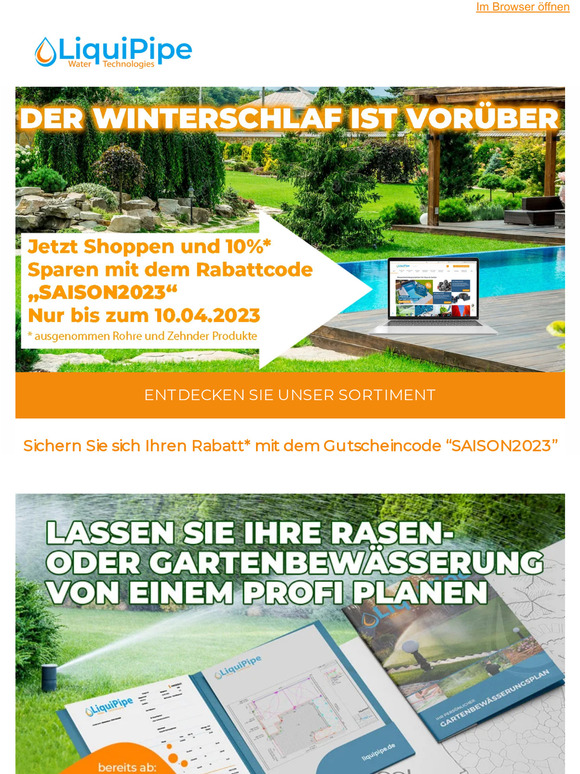 Gartenfreund  ! 🌻 Die besten Angebote zum Saisonstart und 10% Rabatt