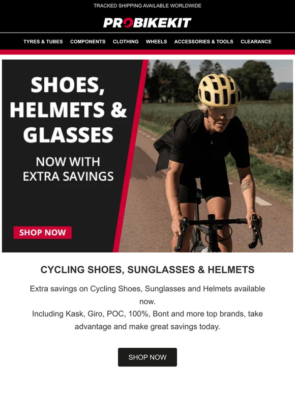Cycling Shoes, Helmets and Sunglasses!