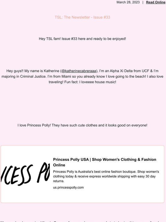 Hear from Katherine this week ✨