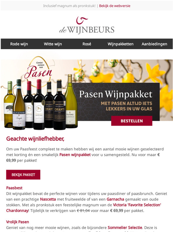 Paasbest: een perfect wijnpakket voor de paasdagen