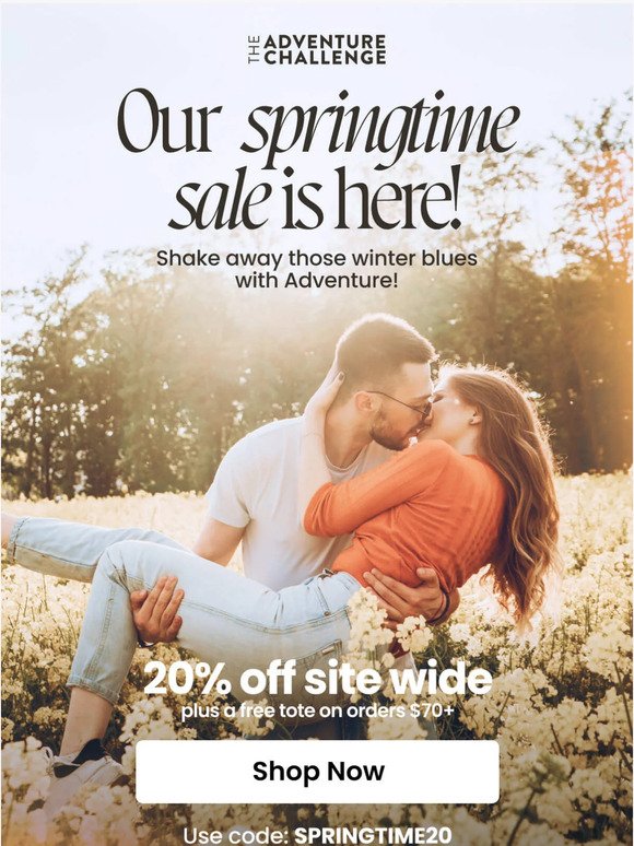 Spring Sale - 20% off site wide