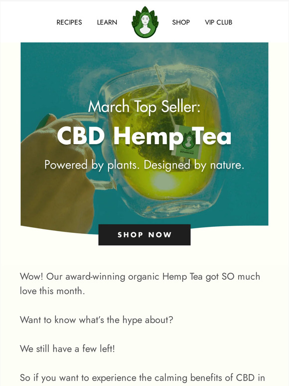 March Favorite: CBD Hemp Tea