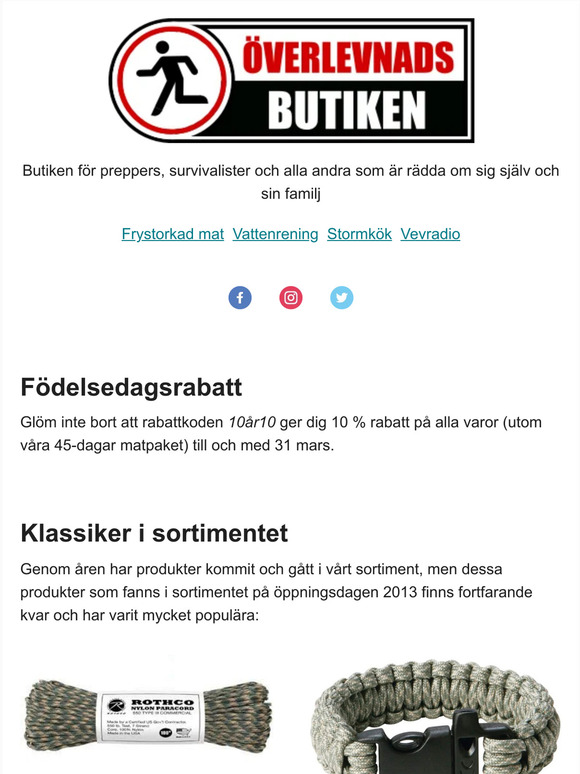 Sista chansen att handla med födelsedagsrabatt