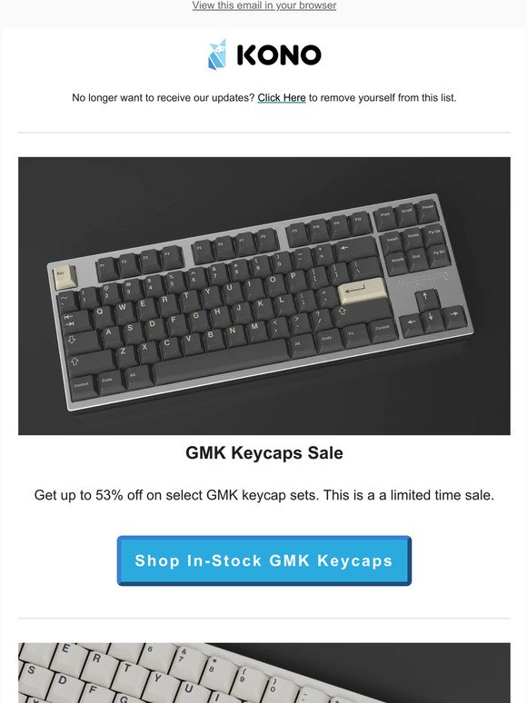 Save Up To 53% on GMK Keycaps, Check New In-Stock Products, and Shop Kono Spring Sale! - Kono Store