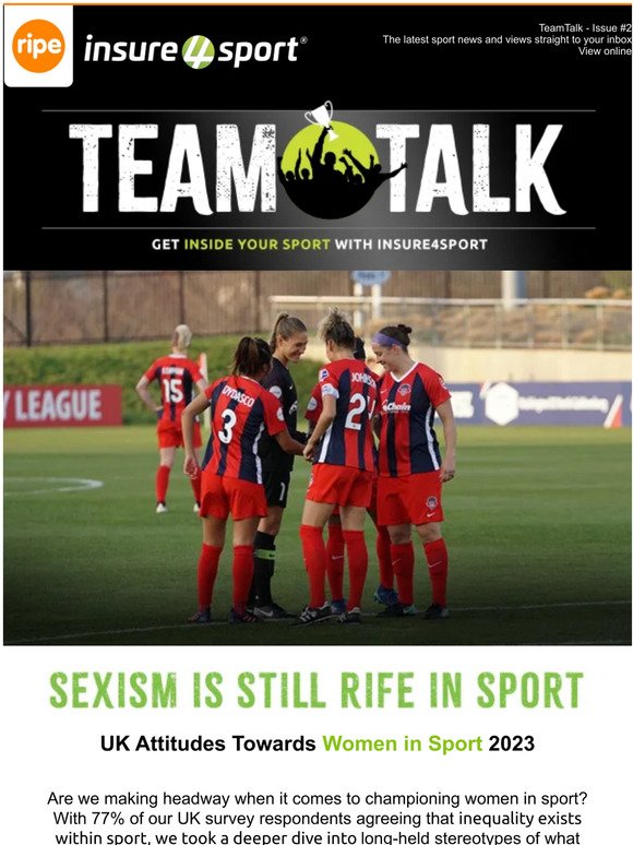 TeamTalk: your new Insure4Sport newsletter is here!