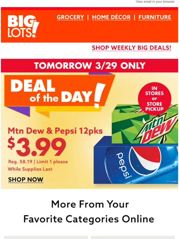 When Does Big Lots Get Trucks at Amy Pulley blog