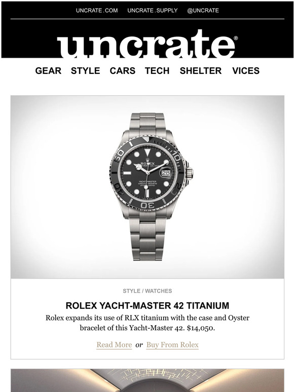 Uncrate Rolex Yacht Master 42 Titanium And More Milled