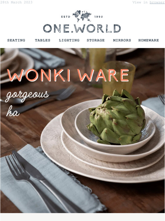 Wonki Ware Dinnerware 🍽️