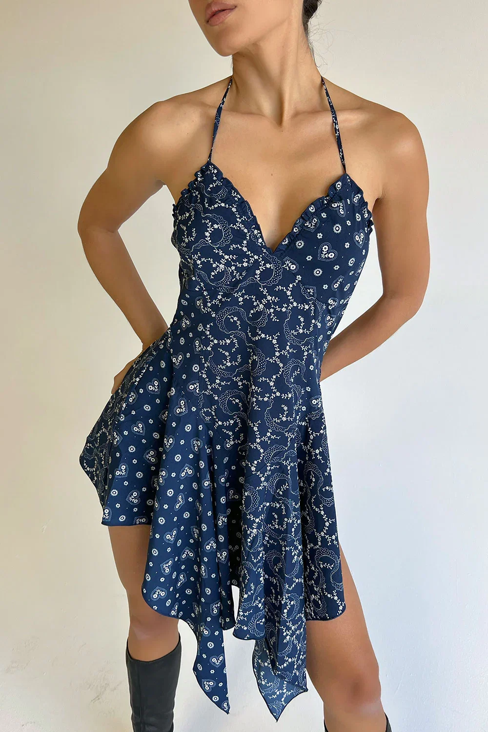Image of Anastasia Bandana Halter Dress - Dixie