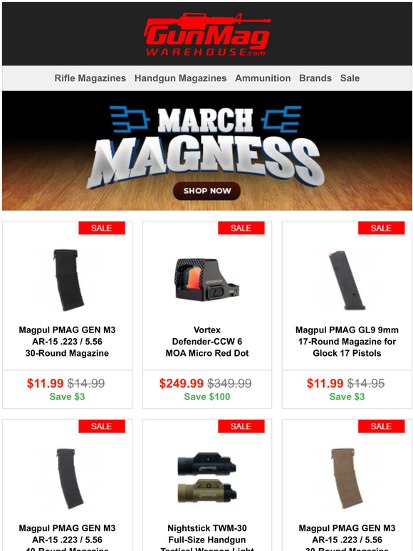 GunMag Warehouse Our Sweet 16 Sale Starts Today! Vortex DefenderCCW