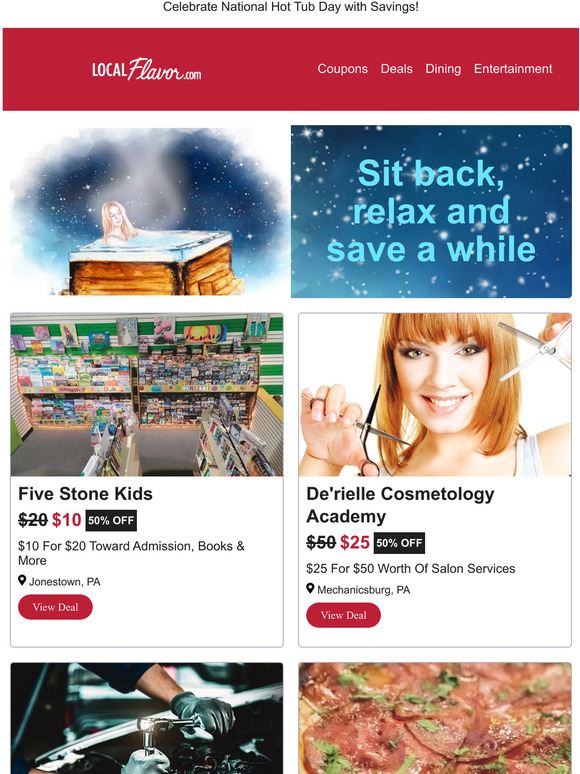 Ahh! Soak in the savings!