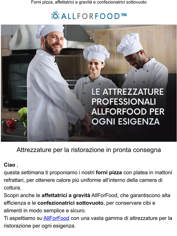 Approfitta delle offerte sulle attrezzature per la ristorazione