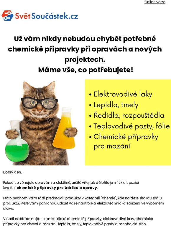 Kvalitní chemické přípravky pro údržbu a opravy