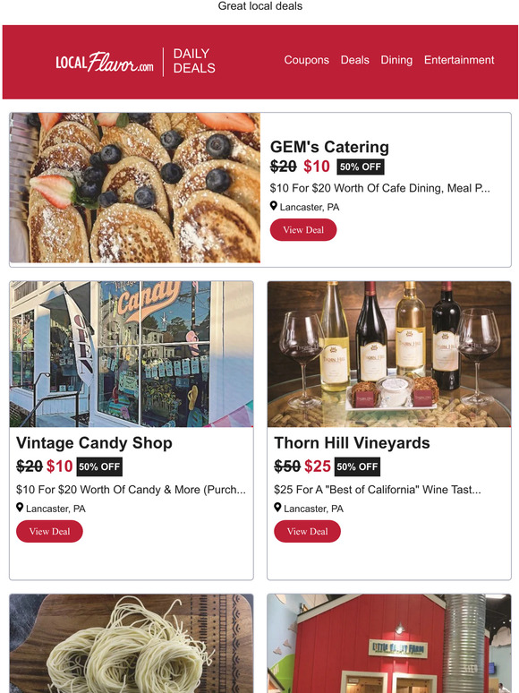 Score This Deal for $10 For $20 Worth Of Cafe Dining, Meal P...