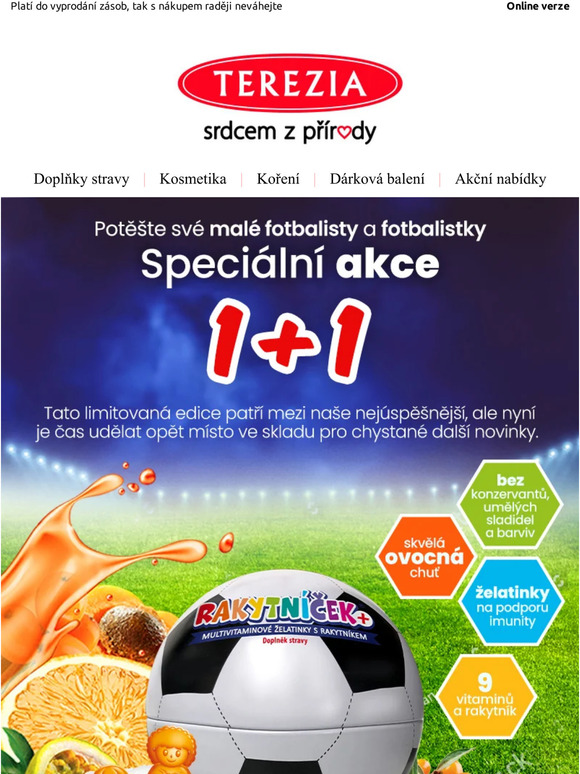 Akce 1+1 ZDARMA🔥|Limitovaná edice RAKYTNÍČEK+ fotbal ⚽