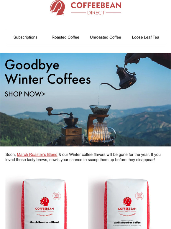 Last Chance to Scoop Up Our Winter Coffees 👋