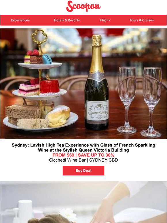 Scoopon Sydney High Tea French Sparkling Wine In The Queen Victoria Building Milled
