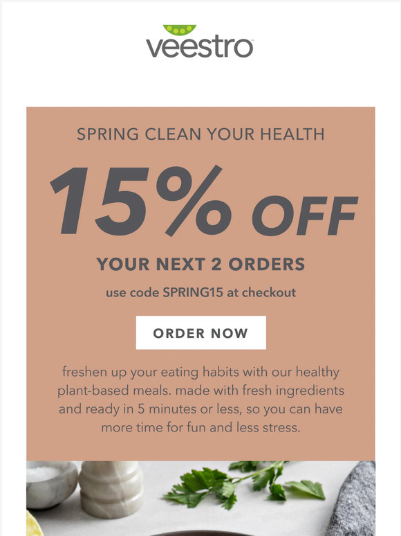 15% OFF your next 2 orders for spring 🌷